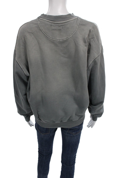 Anine Bing Womens Pullover Sweatshirts Dark Gray Size XS