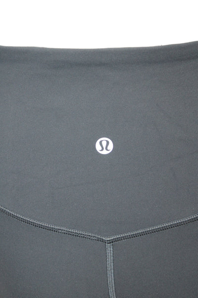 Lululemon Women Ankle Leggings Dark Gray Nylon Solid Size 6