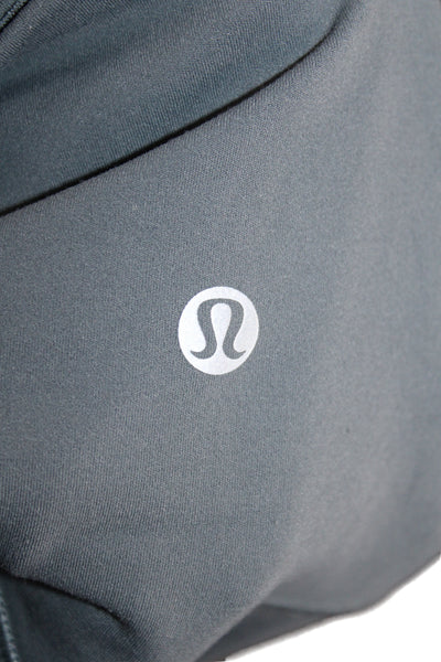 Lululemon Women Ankle Leggings Dark Gray Nylon Solid Size 6