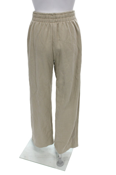 Running Bare Unisex Cargo Sweatpants Black Nylon Drawstring Size 10