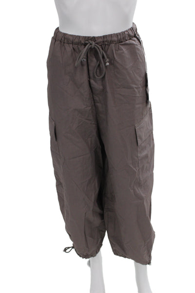 Stateside Unisex Cargo Jogger Pants Brown Drawstring Cotton Size XS