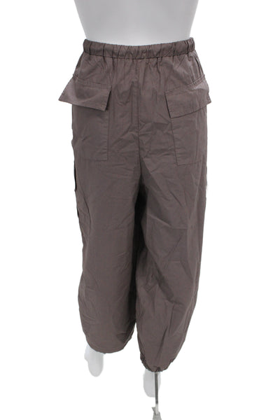 Stateside Unisex Cargo Jogger Pants Brown Drawstring Cotton Size XS
