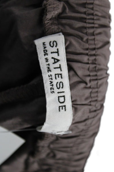 Stateside Unisex Cargo Jogger Pants Brown Drawstring Cotton Size XS