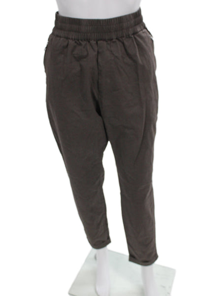 Varley Unisex Dark Gray Cotton Jogger Pants Zip Closure Size L