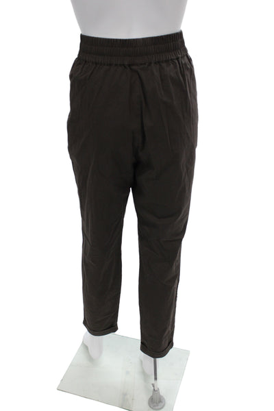 Varley Unisex Dark Gray Cotton Jogger Pants Zip Closure Size L