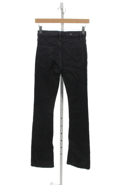 Hudson Womens High Rise Bootcut Jeans Black Size 25