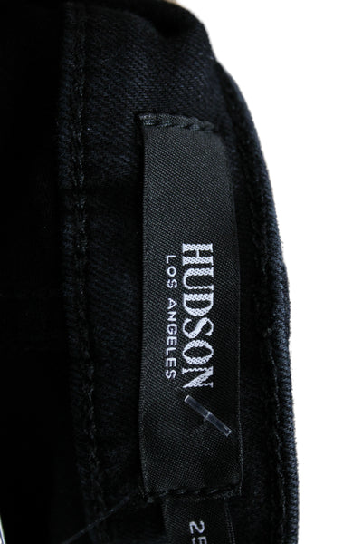 Hudson Womens High Rise Bootcut Jeans Black Size 25