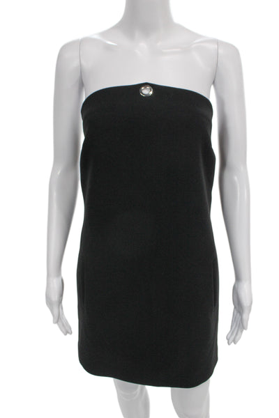 Barbara Bui Womens Mini Sheath Dress Black Sleeveless Button Polyester Size 38