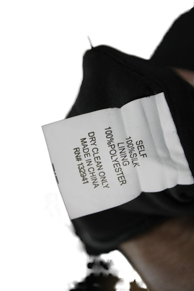 Amanda Uprichard Women Sheath Mini Dress Black Silk Sleeveless Size XS