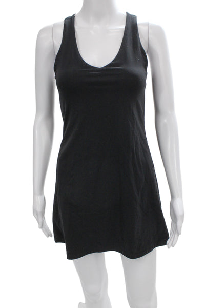 TNA Women Tank Dress Black V-Neck Sleeveless Mini Size S