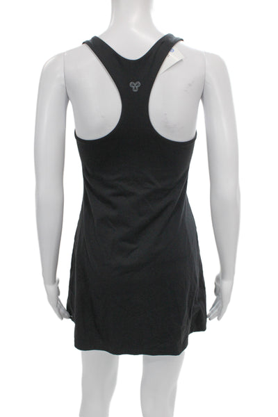 TNA Women Tank Dress Black V-Neck Sleeveless Mini Size S