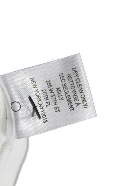 Milly Womens Basic Sleeveless Mock Neck Tank White Size S