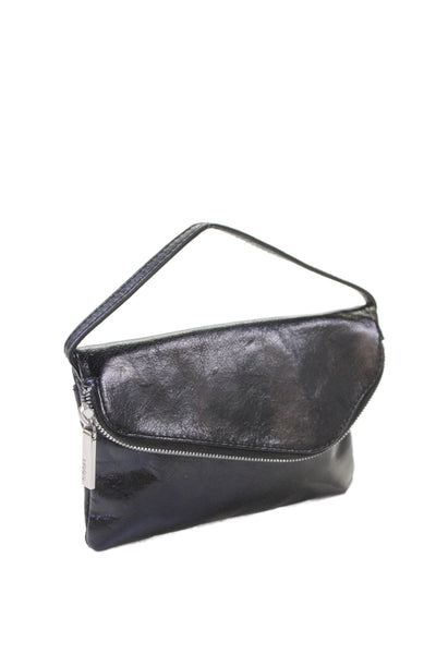 Hobo Womens Leather Zipper Flap Closure Mini Shoulder handbag Black