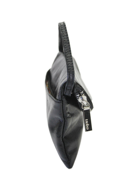 Hobo Womens Leather Zipper Flap Closure Mini Shoulder handbag Black