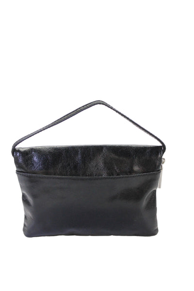 Hobo Womens Leather Zipper Flap Closure Mini Shoulder handbag Black