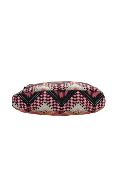 LeSportsac Womens Geometric Print Crossbody Shoulder Handbag Multi Colored