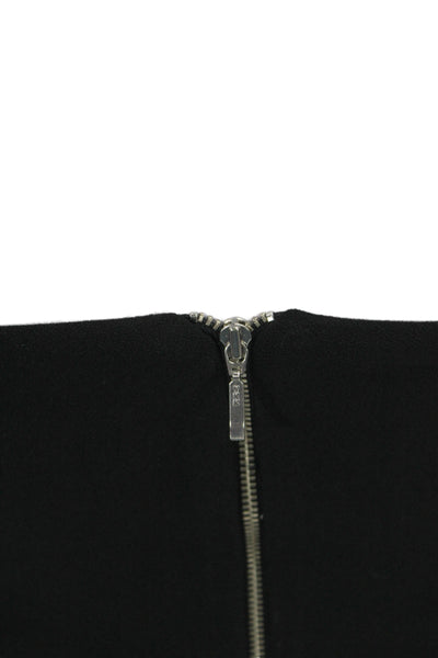 Bec & Bridge Women Cropped Black Sleeveless Zip Top Designer Size 2