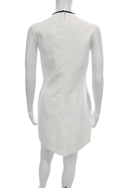 Endless Rose Womens Sheath Shift Dress White V Neck Sleeveless Button Size L