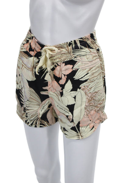 Les Coyotes De Paris Girls Button Up Floral Logo Shirt Shorts Set White Pink 16