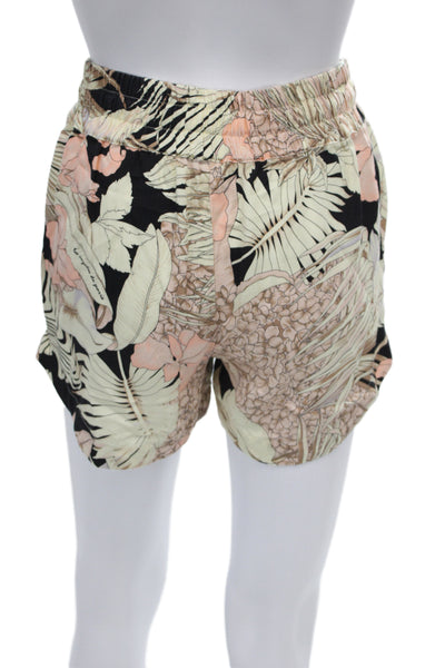 Les Coyotes De Paris Girls Button Up Floral Logo Shirt Shorts Set White Pink 16