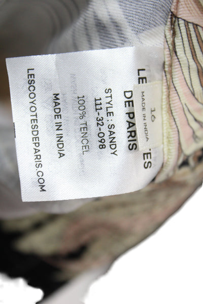 Les Coyotes De Paris Girls Button Up Floral Logo Shirt Shorts Set White Pink 16