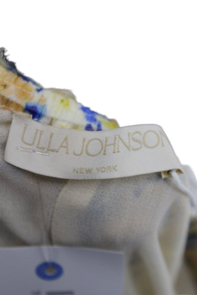 Ulla Johnson Womens Silk Floral Maxi Peasant Skirt Yellow Size 10