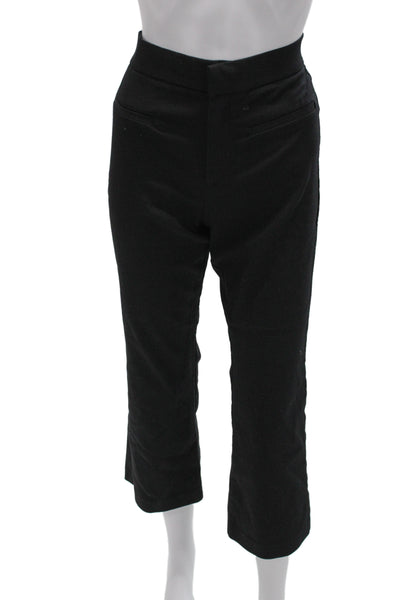Zara Women Ankle Cropped Dress Pants Black Solid Size M