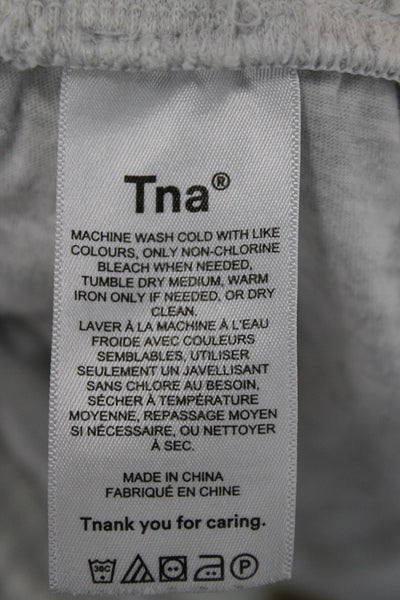 TNA Unisex Gray Jogger Sweatpants Drawstring 72% Cotton Size L
