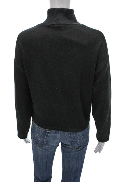 Zara Unisex Pullover Sweater Black Turtleneck Long Sleeve Polyester Size L