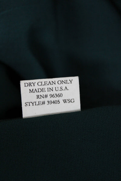 Chaiken Women Slip Dress Green V Neck Sleeveless Knee Length Size 6