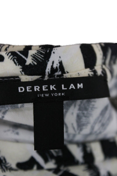 Derek Lam Womens Basic Beige Cotton Graphic Crew Neck T-Shirt Size M