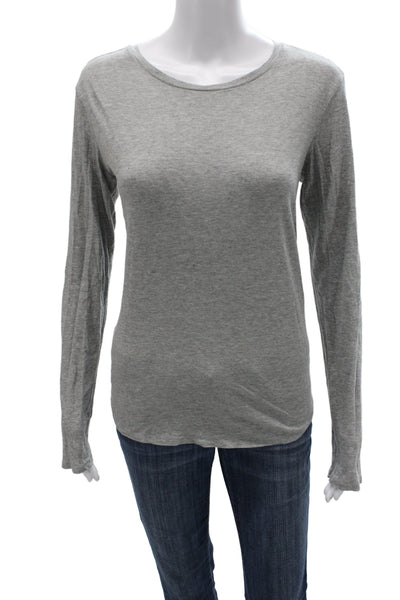 Vince Womens Gray Jersey Long Sleeve T-Shirt Size M