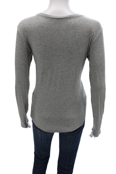Vince Womens Gray Jersey Long Sleeve T-Shirt Size M