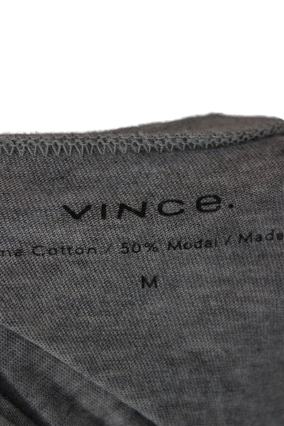 Vince Womens Gray Jersey Long Sleeve T-Shirt Size M