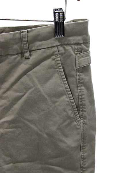 Vince Unisex Chino Shorts Beige Cotton Stretch Size 6