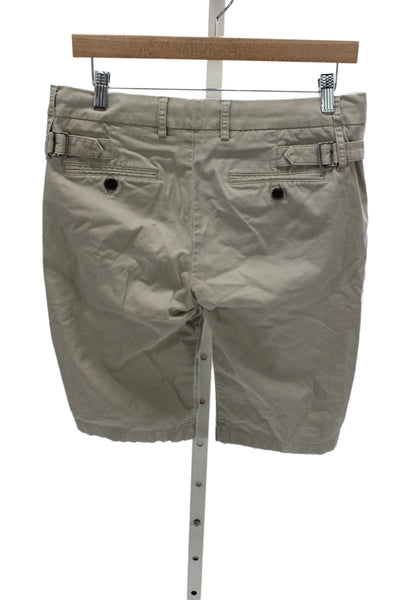 Vince Unisex Chino Shorts Beige Cotton Stretch Size 6