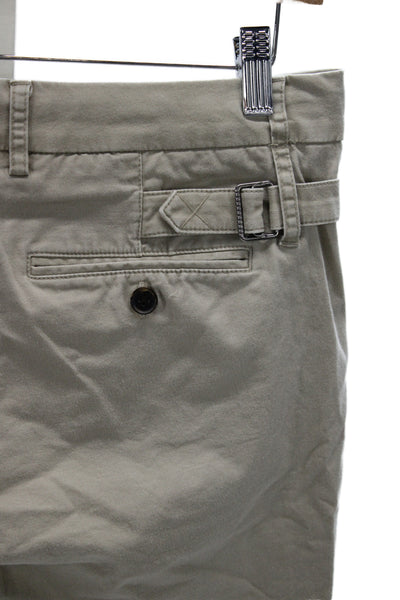 Vince Unisex Chino Shorts Beige Cotton Stretch Size 6