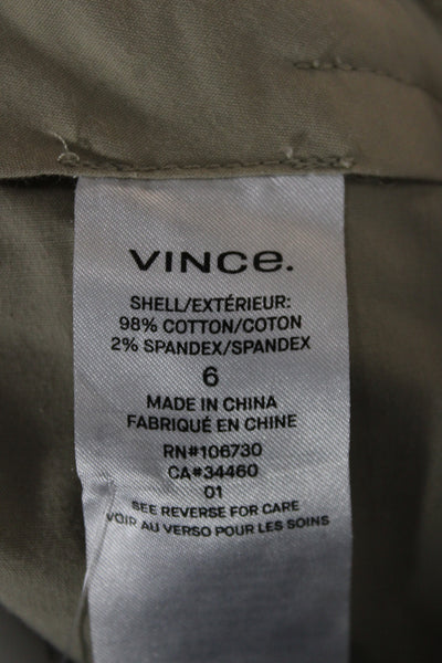 Vince Unisex Chino Shorts Beige Cotton Stretch Size 6