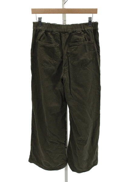 Paige Unisex Cargo Paperbag Pants Green High Rise Size 28