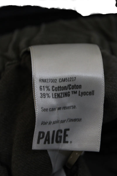 Paige Unisex Cargo Paperbag Pants Green High Rise Size 28