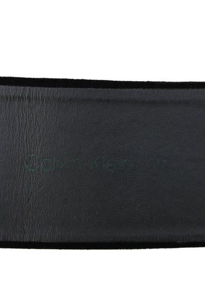 Calvin Klein Womens Suede Hook Closure Wide Belt Black Size 12