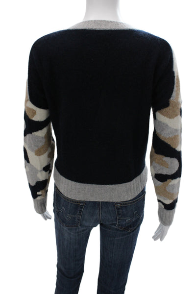 360 Cashmere Unisex Beige Camouflage 100% Cashmere Pullover Sweater Size L