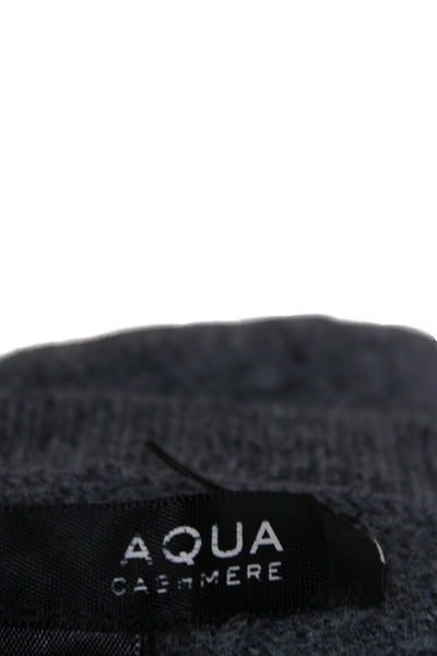 Aqua Cashmere Unisex Dark Gray 100% Cashmere Crew Neck Pullover Sweater Size L