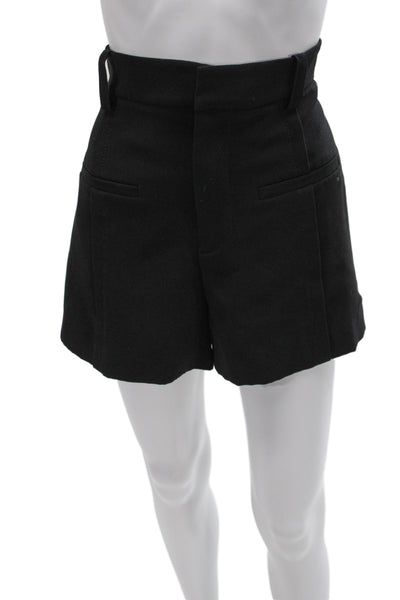 Zara Unisex Chino Shorts Black Wool Size M