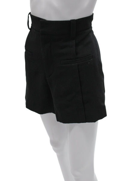 Zara Unisex Chino Shorts Black Wool Size M