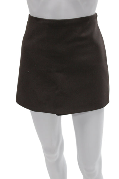 Zara Women Brown Mini Skort Size L