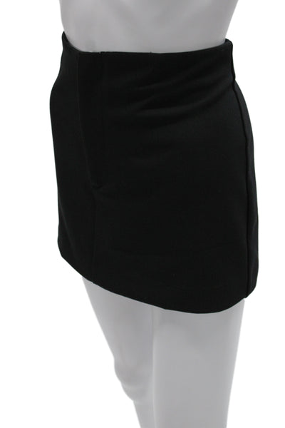 Zara Womens Mini Skort Black Polyester Size L