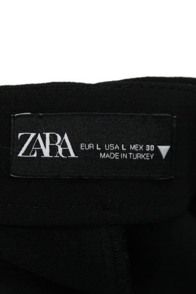 Zara Womens Mini Skort Black Polyester Size L