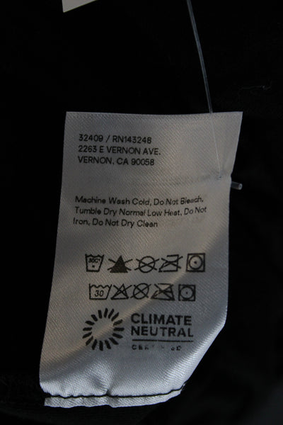 Reformation Women Black Knee Length Skirt Tencel Spandex Classic Size S