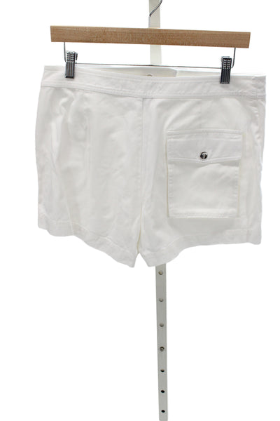Staud Womens White Cargo Mini Skort 100% Cotton Size 8